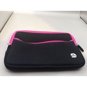 Universal Tablet Case Neoprene Black And Pink 5.5" X 8"